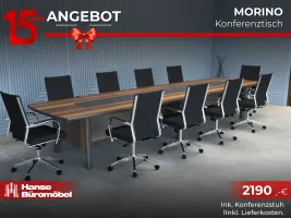 Morina großer Konferenztisch inkl. Konferenzstuhl, Hamilton
