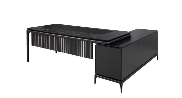STYLE VIP L-FORM Büromöbel-Set, schwarz, inkl. Couch-Set / Anthrazit-schwarz - 6