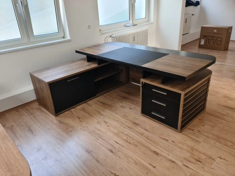 INLINE Büromöbel-Set, 240 cm, K. Mese / Schwarz - 6