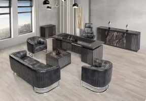 Magnum VIP Büromöbel Set – 4 Teile, anthrazit – ohne Couch-Set