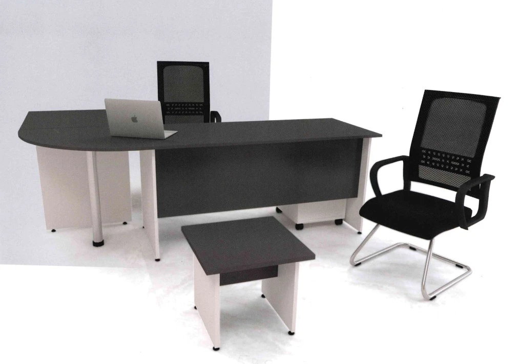 Sembol Eko Büromöbel-Set, ohne Schrank, weiß / schwarz – Ansicht 2