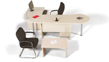 Sembol Büromöbel-Set, cremefarben, ohne Schrank