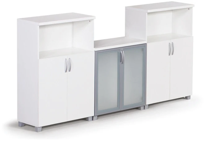 TRIO Büromöbel-Set, weiß, 4 Teile - 5