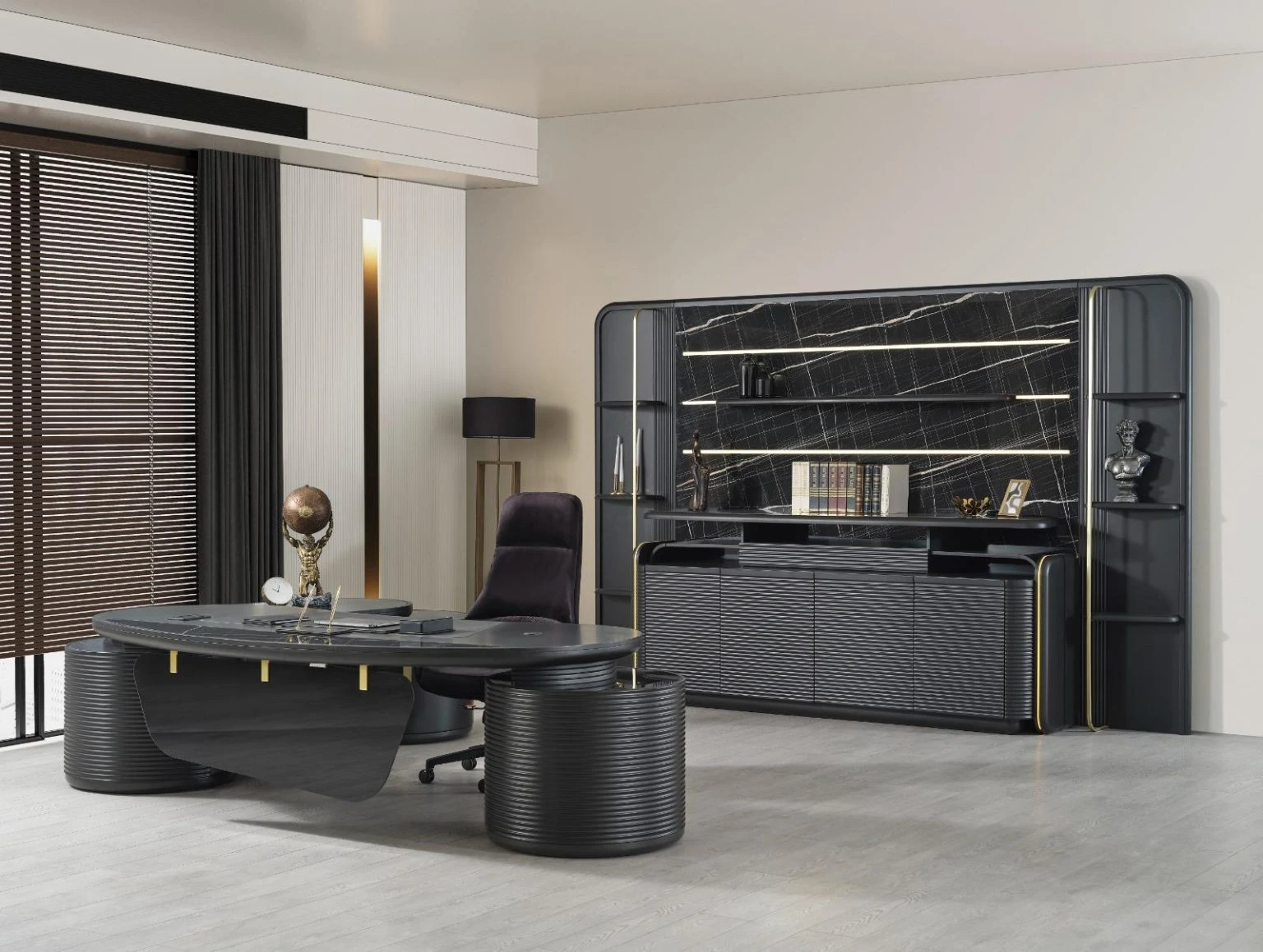 WOGUE VIP Büromöbel-Set mit Wandelement – Ansicht 15