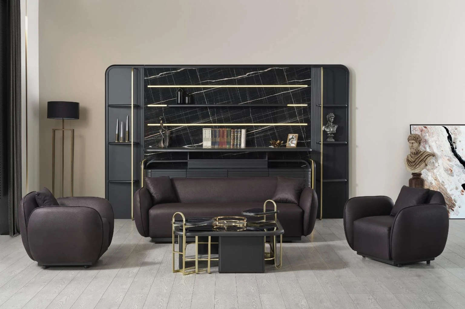 WOGUE VIP Büromöbel-Set mit Wandelement – Ansicht 7