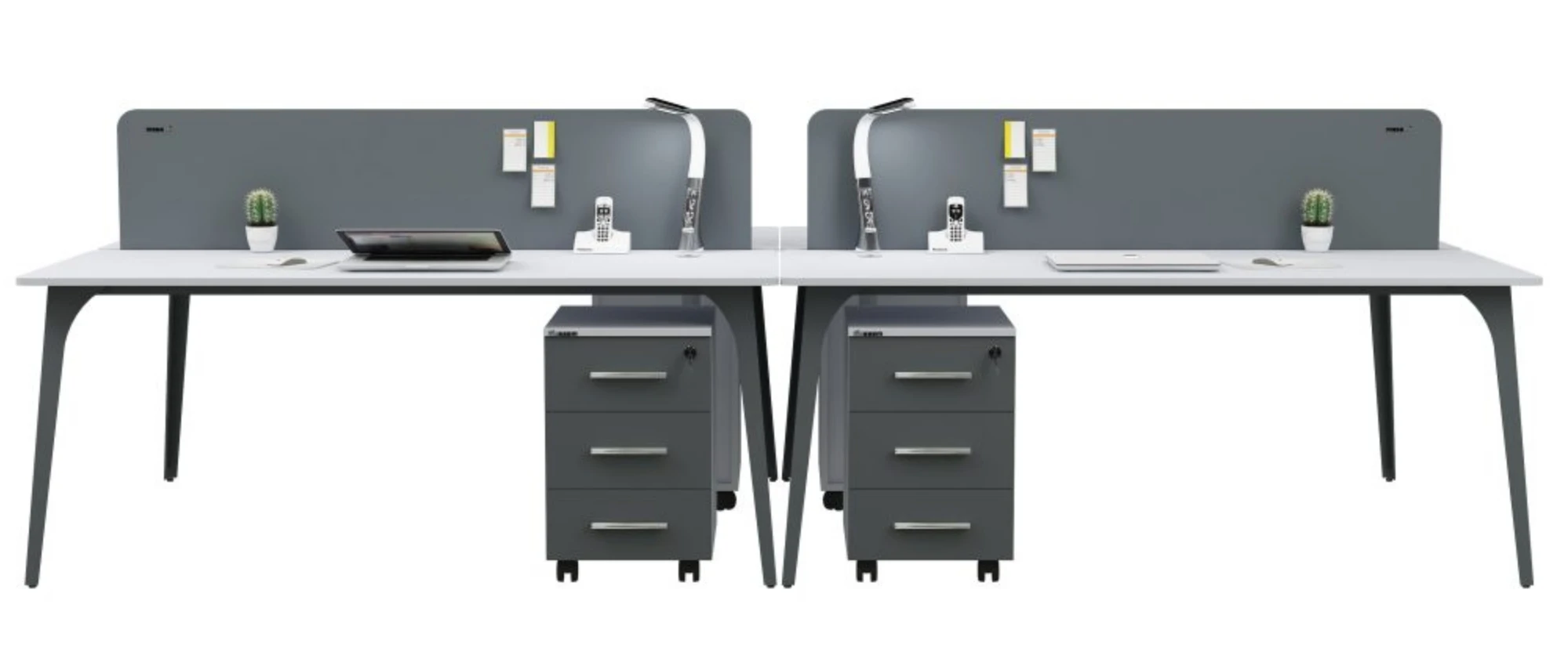 COMPAC WS M Schreibtisch Kombi für 4 Personen – Ansicht 2