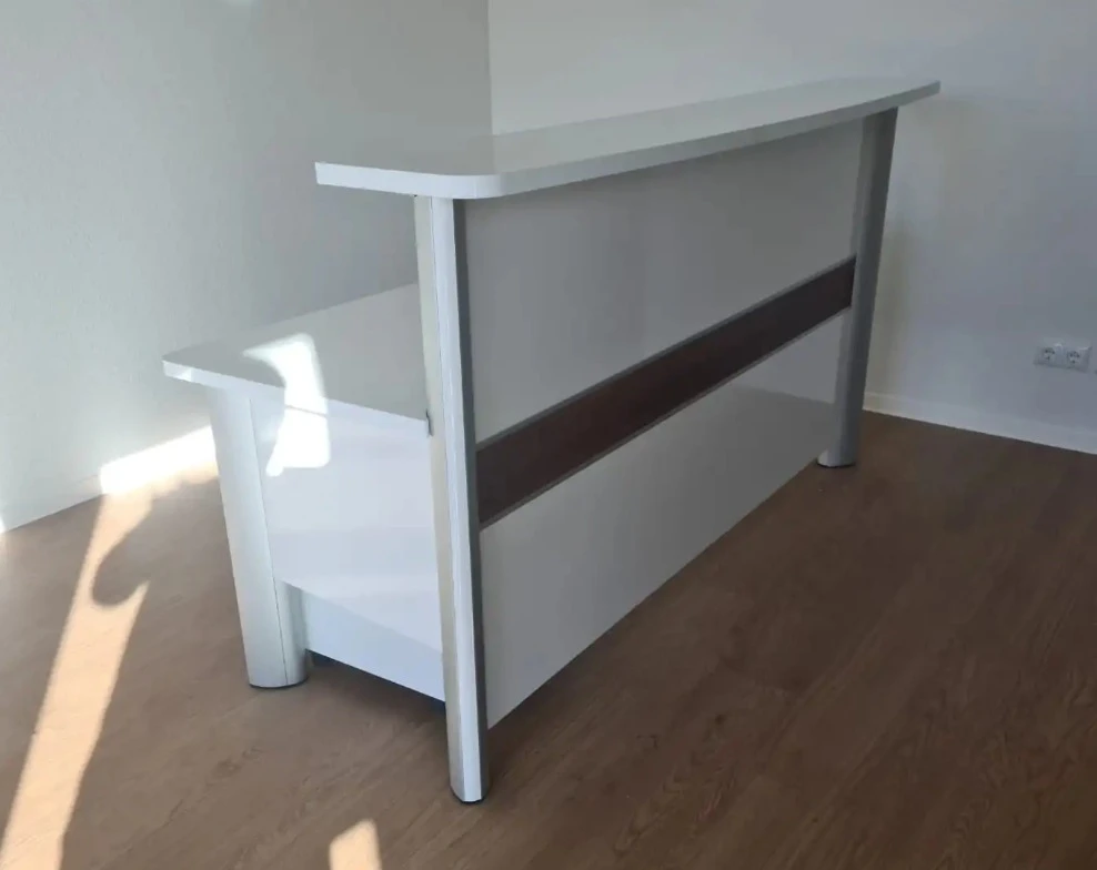 Argon Empfangstresen, weiß / anthrazit, 240 cm - 2