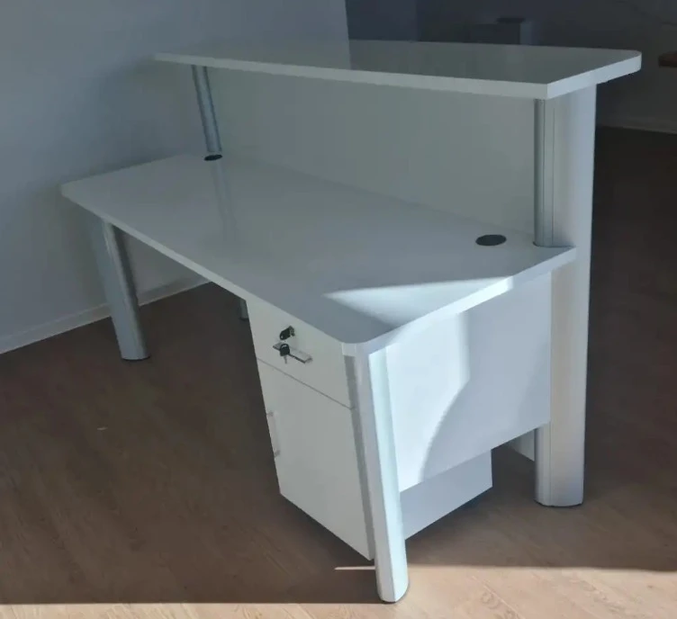 Argon Empfangstresen, weiß / anthrazit, 240 cm - 3