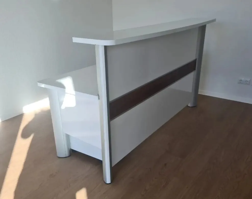 Argon Empfangstresen, weiß / anthrazit, 240 cm