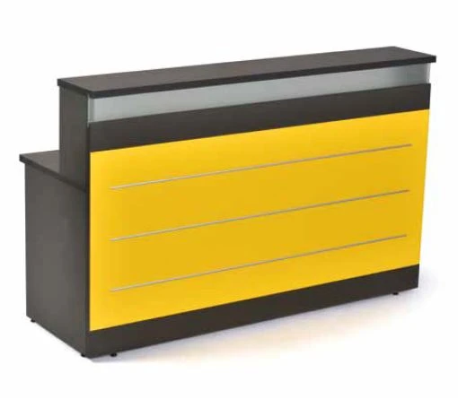 Dora Empfangstresen 200 cm Gelb/Anthrazit - 2