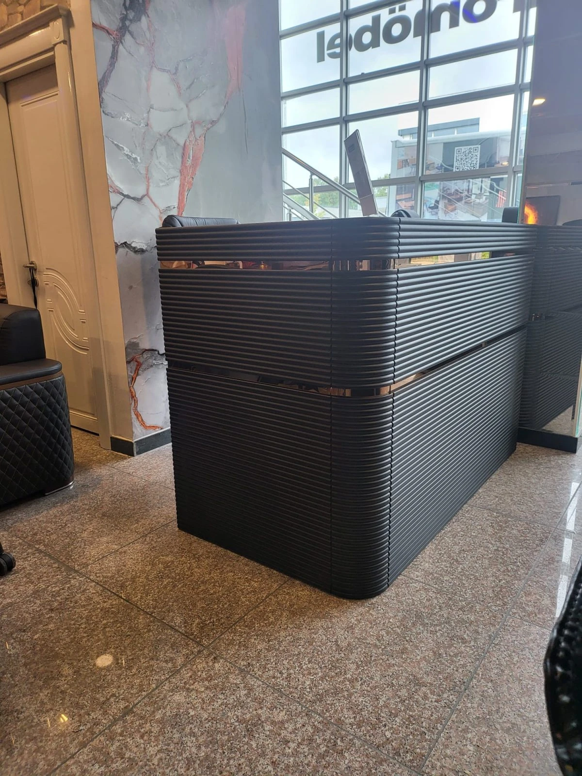 Excelance-Mini Empfangstresen, 160 cm, schwarz - 5