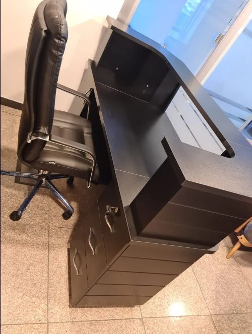 Klass Empfangstresen, schwarz , 180 cm - 1