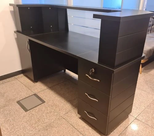 Klass Empfangstresen, schwarz , 200 cm - 3