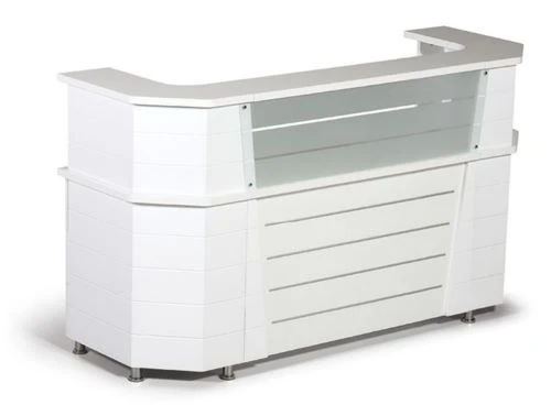 Klass Empfangstresen, weiß, 180 cm – Ansicht 2