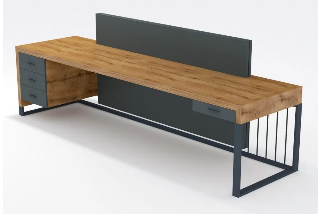 Prime Empfangstresen, Nussbaum, 200 cm – Ansicht 4