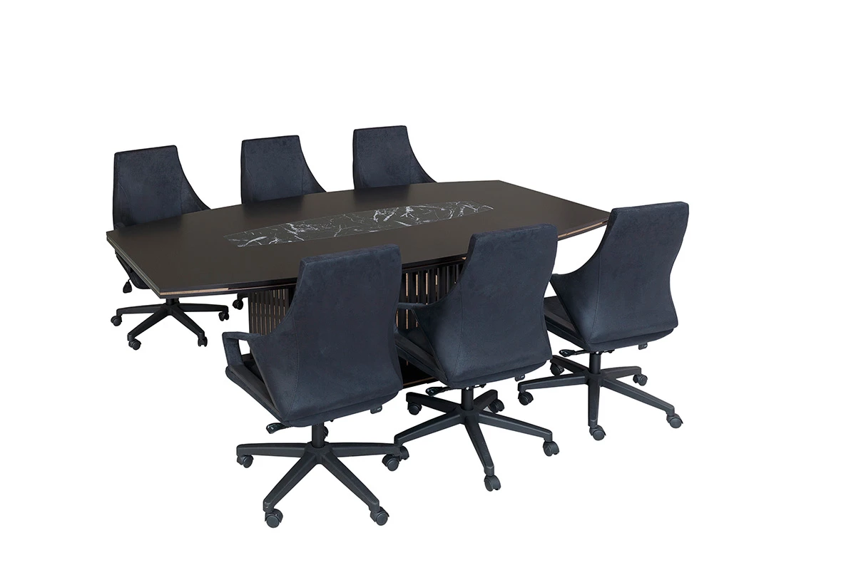 Emarel Pearl Konferenztisch, 220 cm Schwarz - 4