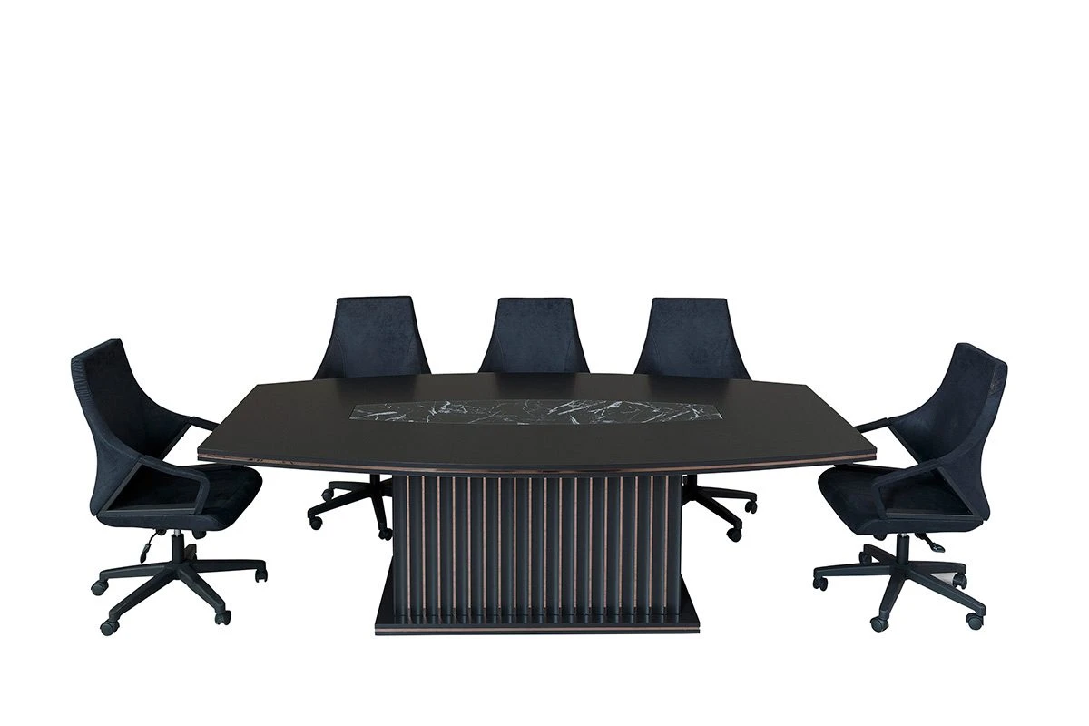 Emarel Pearl Konferenztisch, 240 cm Schwarz - 3