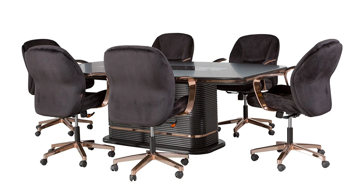 Excelance Konferenztisch, 260 cm schwarz - 1