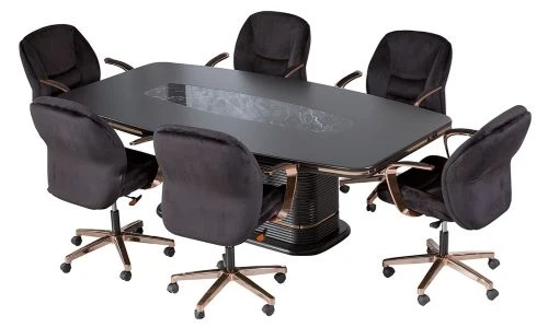 Excelance Konferenztisch, 260 cm schwarz - 3