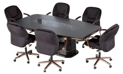 Excelance Konferenztisch, 260 cm schwarz