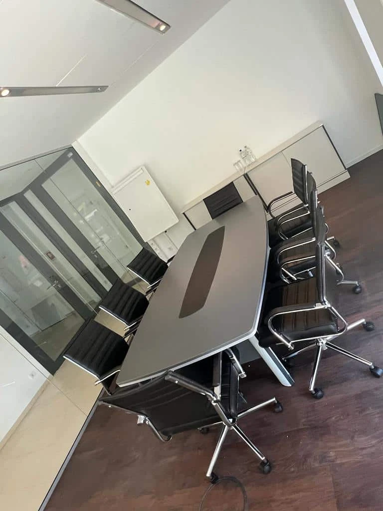 Morina Konferenztisch, 240 cm, anthrazit/weiss - 1
