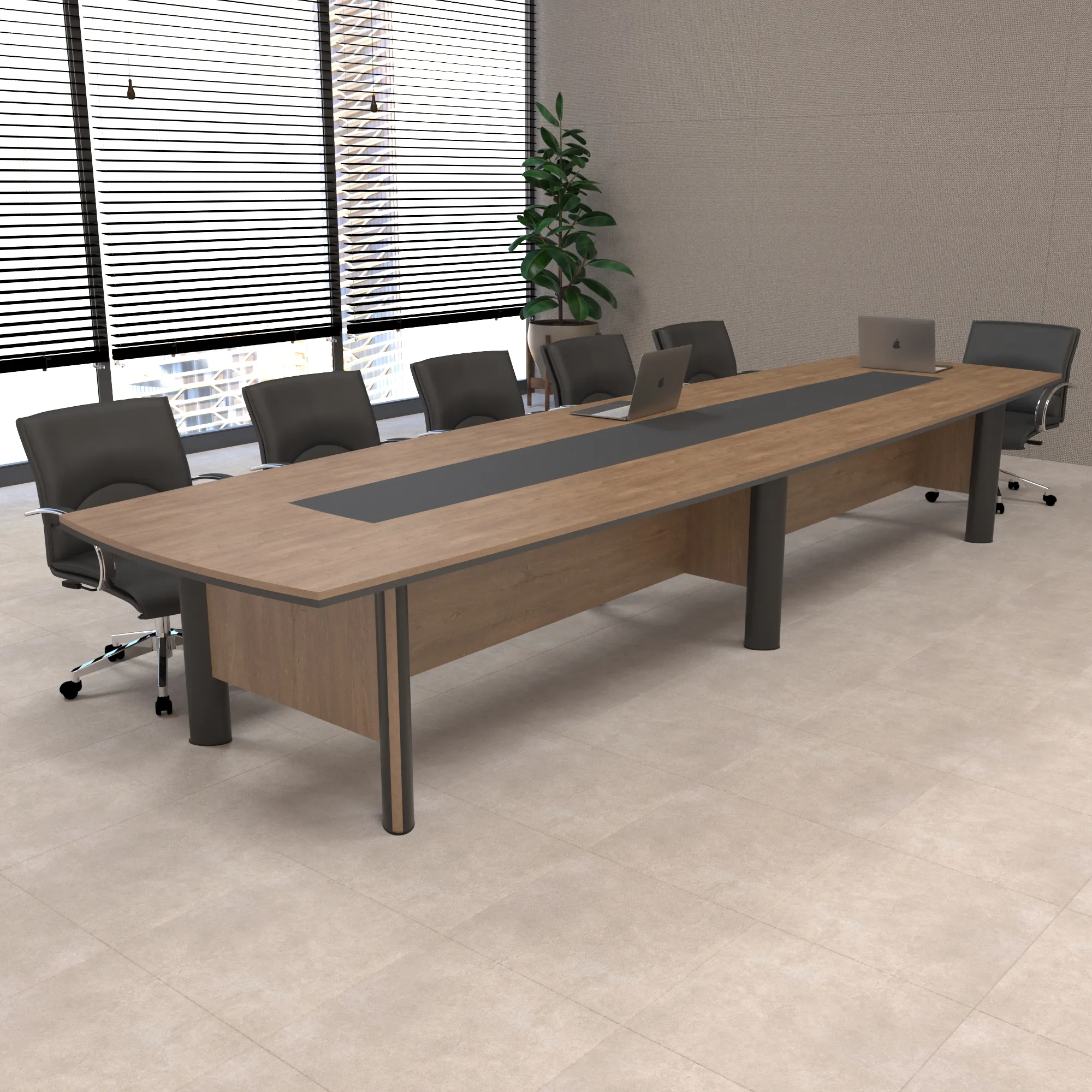 Morina Konferenztisch, 300 cm, Hamilton – anthrazit