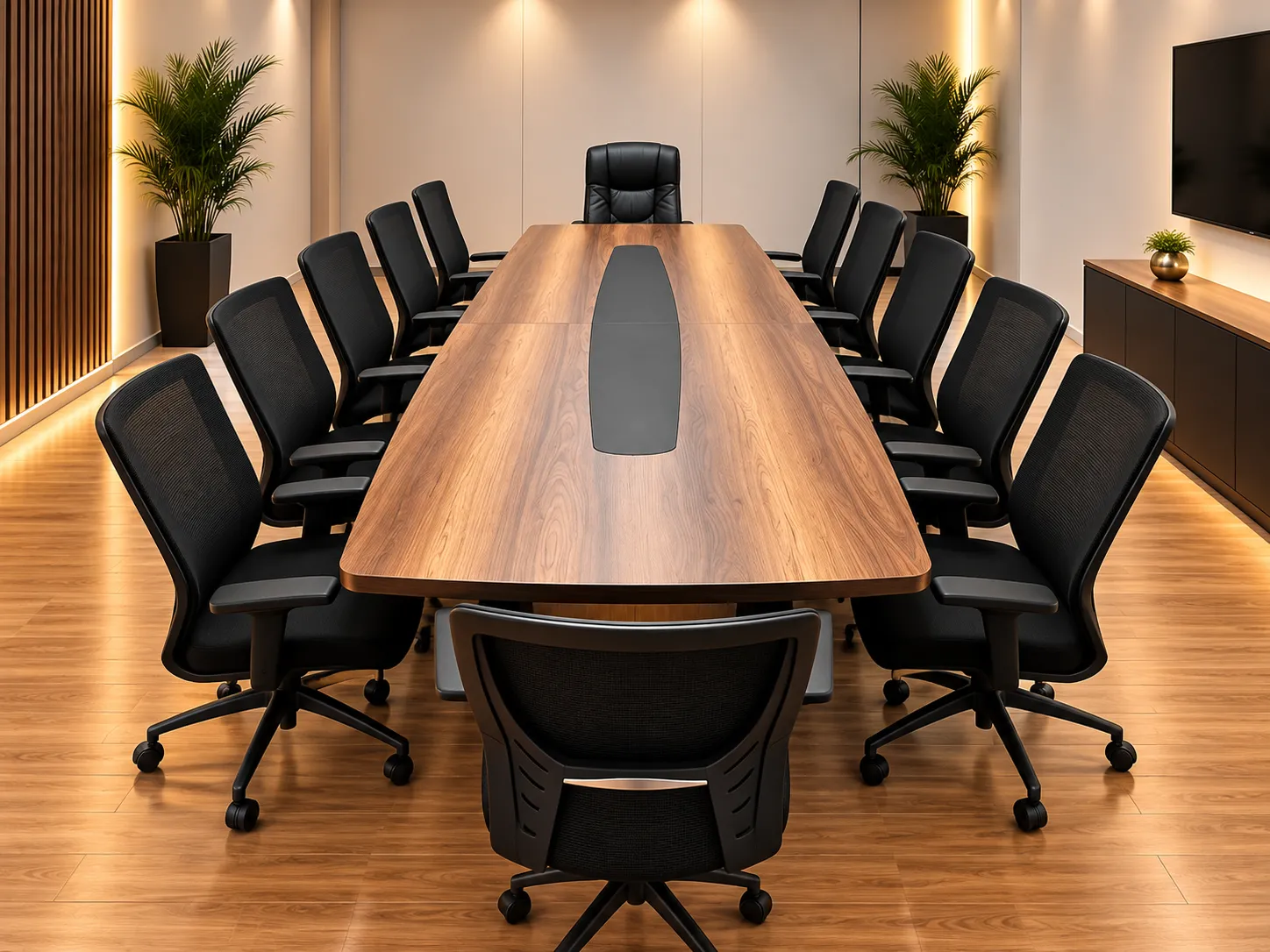 Morina Konferenztisch, 300 cm, hamilton/anthrazit-grau