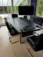 Morina Konferenztisch schwarz/grau marmoriert