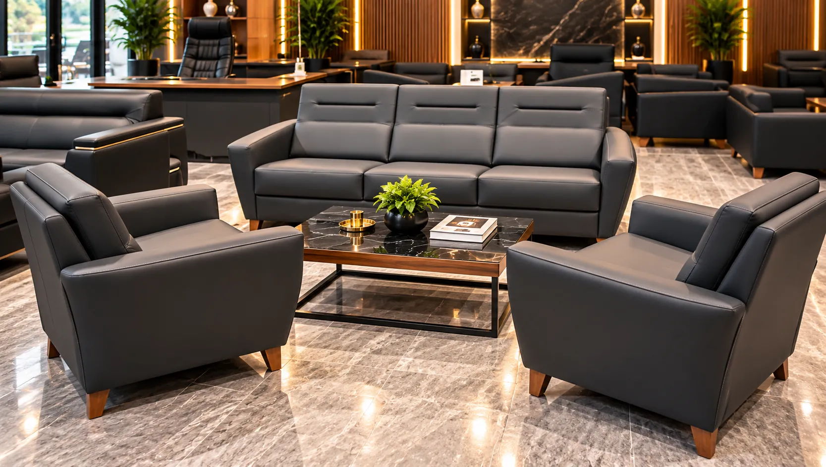 BOON M Couch-Set anthrazit