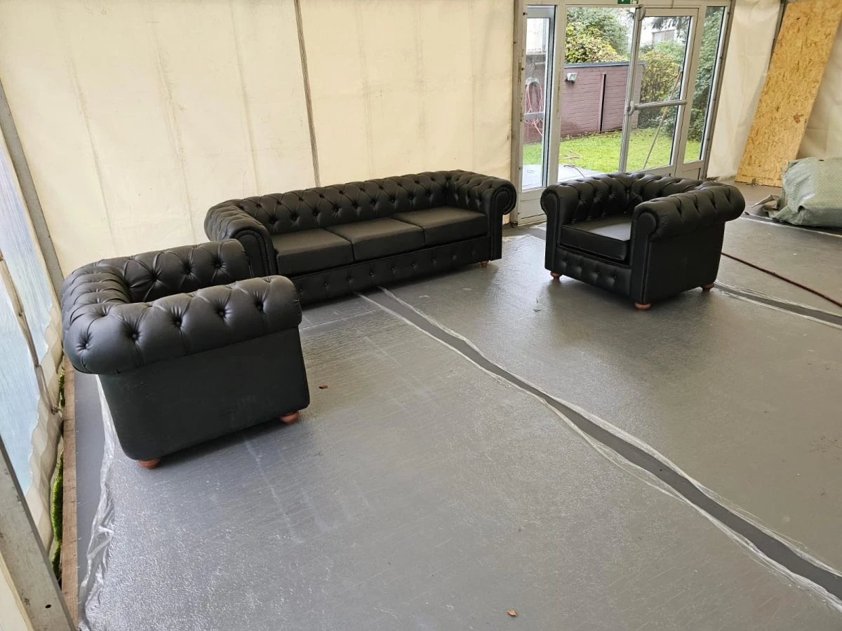 Chester Couch – Set , schwarz matt - 2
