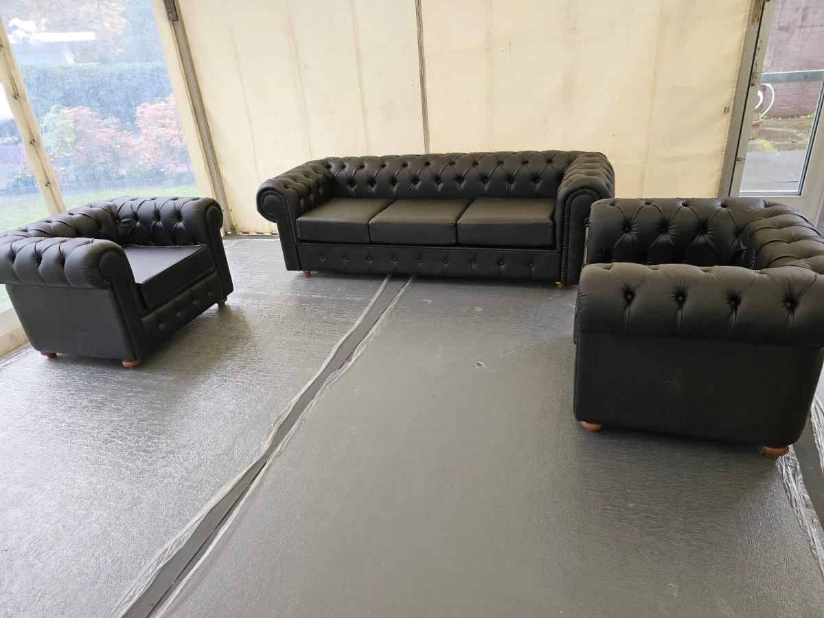 Chester Couch – Set , schwarz matt - 4