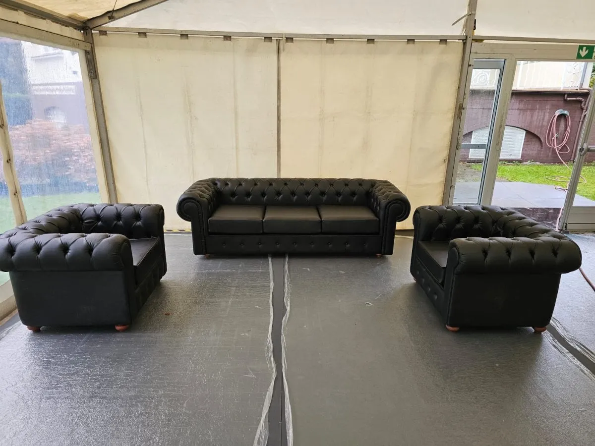 Chester Couch – Set , schwarz matt