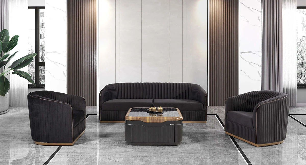 PARIS Couch-Set 3 Teile - 1