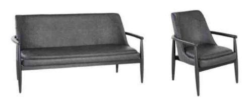 STYLE VIP Couch-Set, Anthrazit-Schwarz - 3