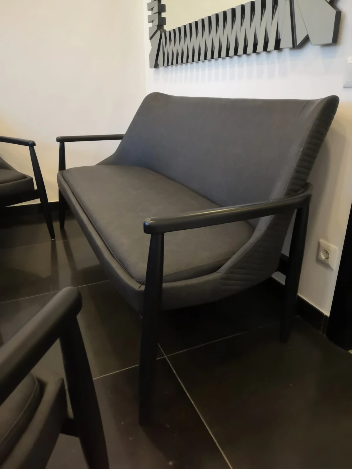 STYLE VIP Couch-Set, Anthrazit-Schwarz - 4