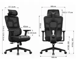 A003-S Ergonomischer Bürostuhl -schwarz