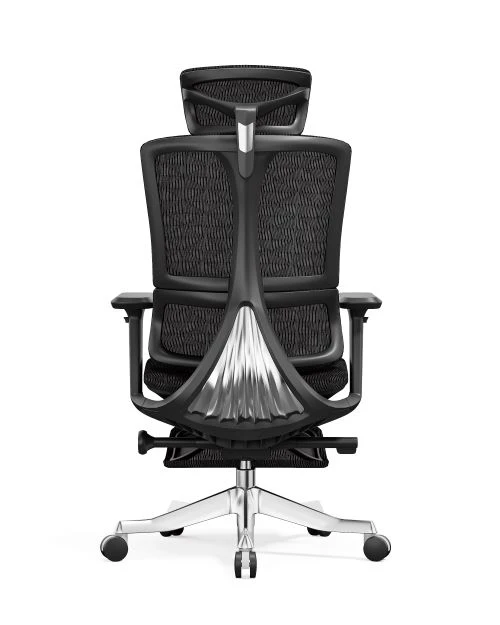 K001 Ergonomischer Bürostuhl mit hoher Rückenlehne-schwarz gemustert - 4