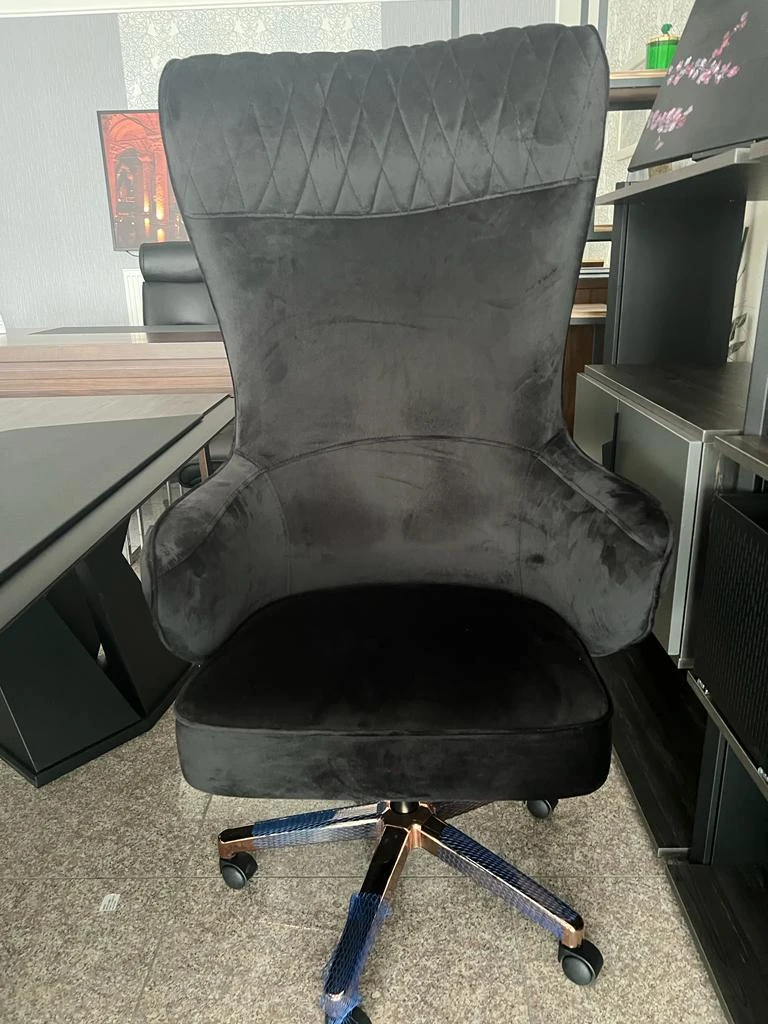 Spring Boss Sessel Schwarzer Stoff - 5