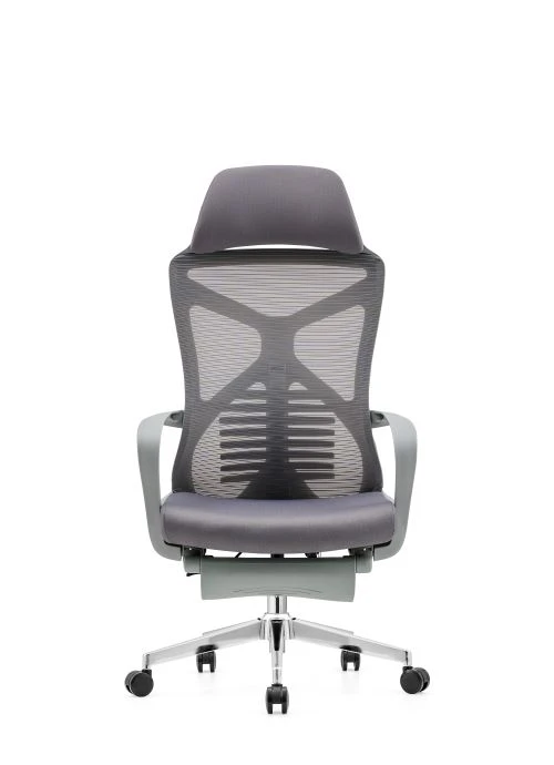 K269-2 Ergonomischer Bürostuhl mit hoher Rückenlehne-grau - 2