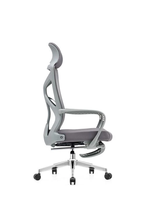 K269-2 Ergonomischer Bürostuhl mit hoher Rückenlehne-grau - 3