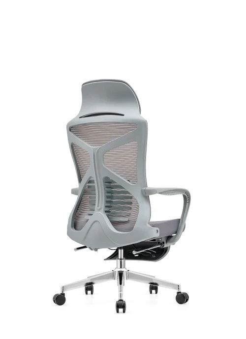 K269-2 Ergonomischer Bürostuhl mit hoher Rückenlehne-grau - 4