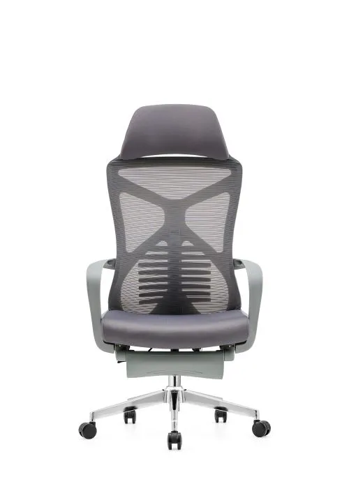 K269-2 Ergonomischer Bürostuhl mit hoher Rückenlehne-grau